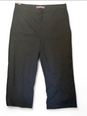 Gloria Vanderbilt Black Cropped Length Ponte Pants Comfort Waist Sz [Size] xxl